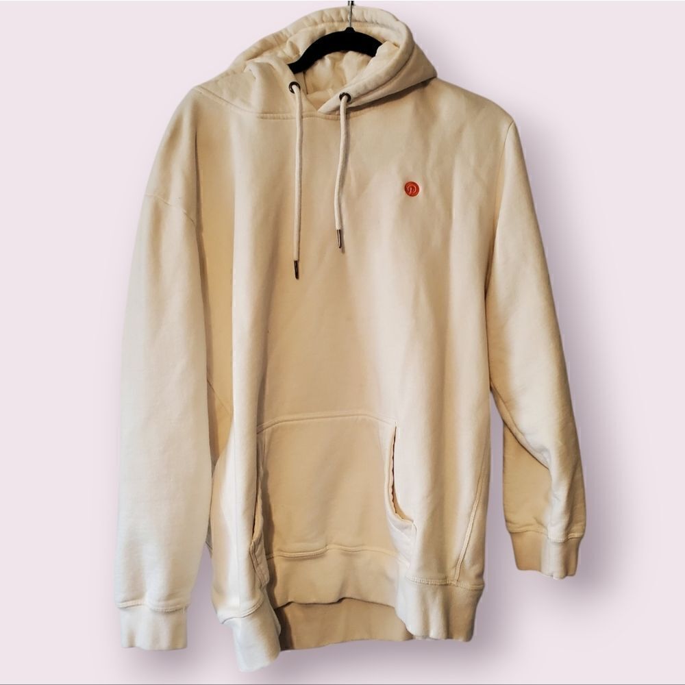 Pinterest Heavyweight Off White Hoodie w/ Kangaroo Pocket Men's XL | EUC